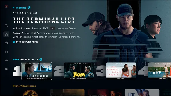 Amazon Prime Video Interface