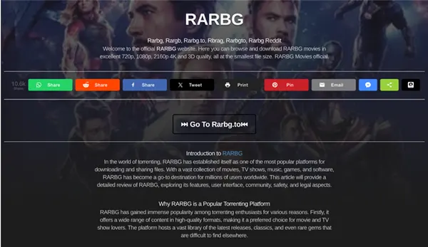 RARBG Homepage