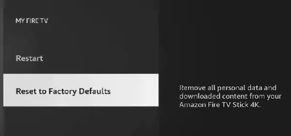 Select Reset to Factory Defaults