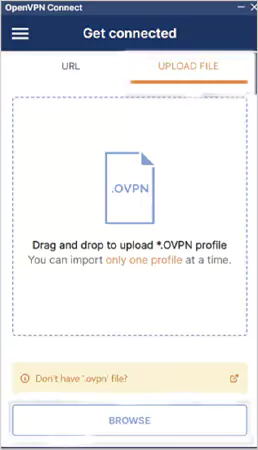 Upload the dot opvn file