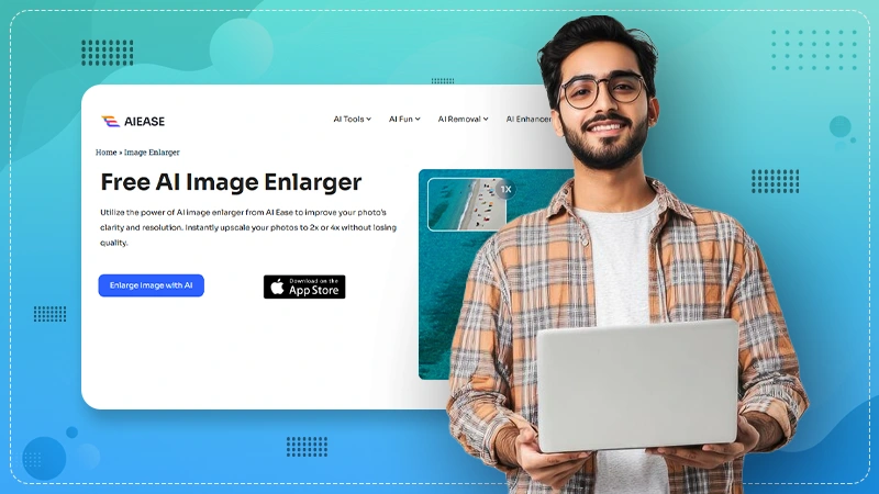 enlarging image