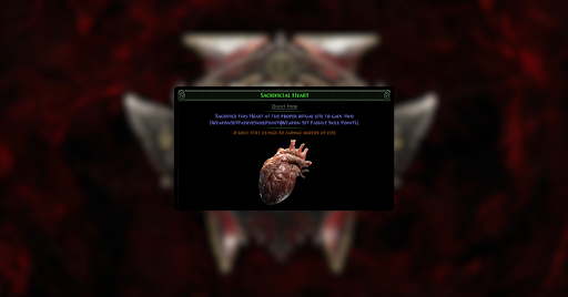 PoE 2 sacrificial heart item description